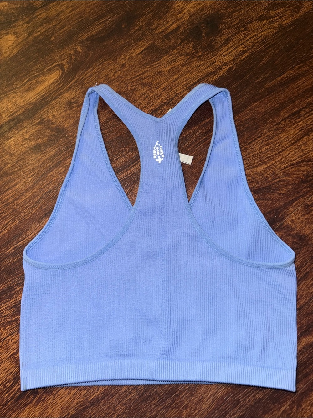 FP Movement Ribbed periwinkle Racerback Crop - Picture 4 of 6